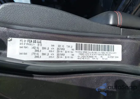 2015 Dodge Durango R/T из США, поврежденный, VIN 1C4SDHCT9FC946039